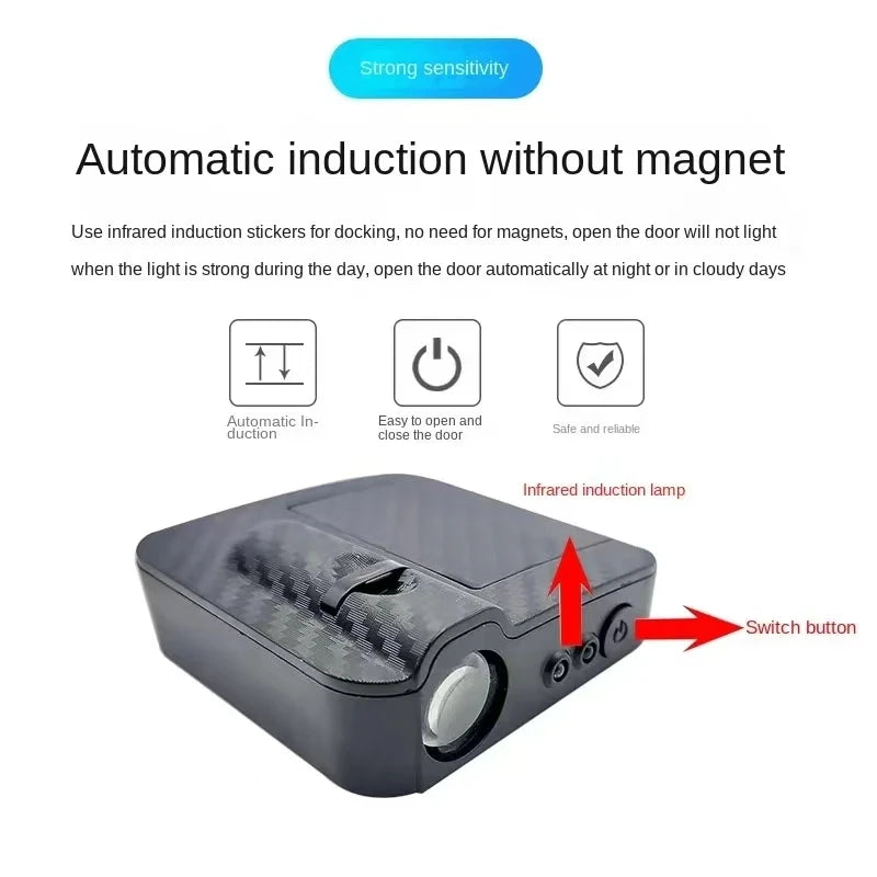 2Pcs Car Angel Wings Wireless Door LED HD Welcome Decorative Light Courtesy Bulb Lamp Shadow Projector Lamp Car Accessories