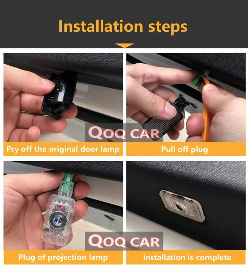 2pcs LED HD Logo For Polestar 1 Polestar 2 Car Door Light Projector Ghost Shadow Light Welcome Light Courtesy Atmosphere