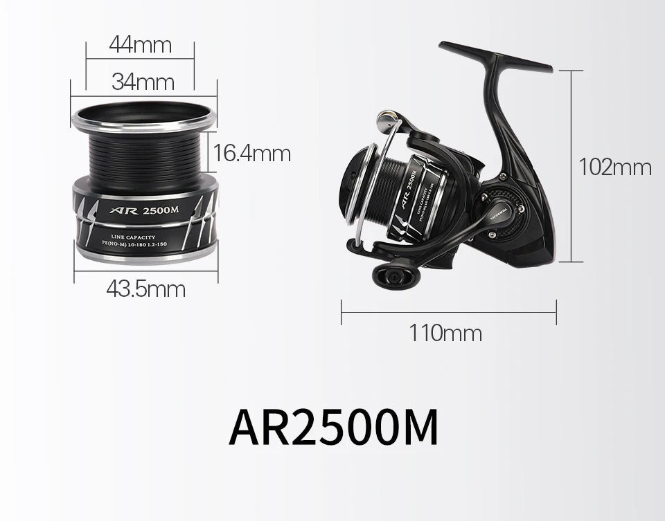 TSURINOYA NEW Spinning Fishing Reel ARTEMIS 800 1500S 2500SH 3000SH Shallow Spool Versatile Long Casting Reel High Speed Wheel