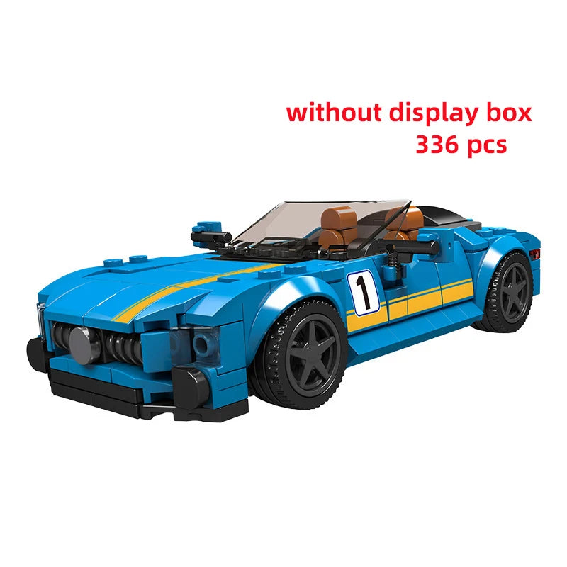 Technical Moc Car City Speed Champion Sports Car Racing Vehicle Building Blocks Brick Educational Construction Toys