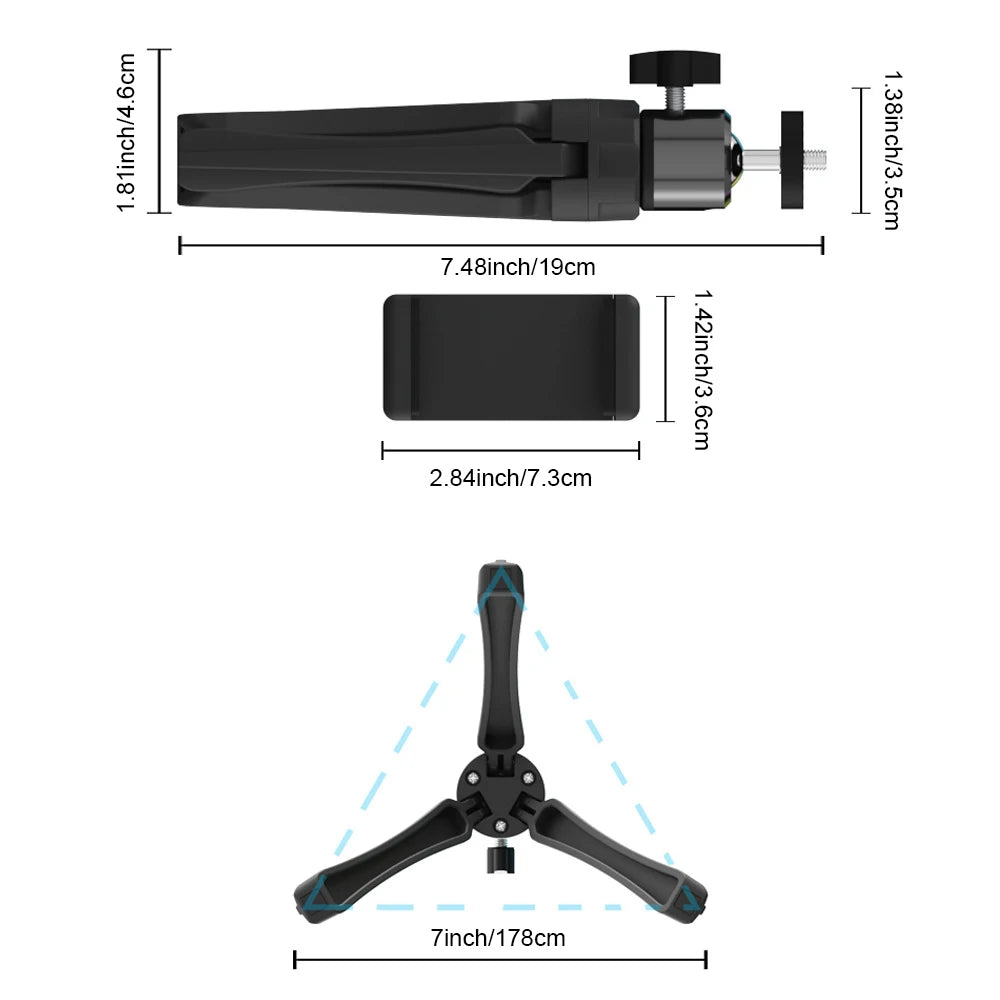 Desktop Projector Stand,Desktop Lazy Mobile Phone Holder Tripod Live Support Rack Folding Projector Creative Bedside Stand