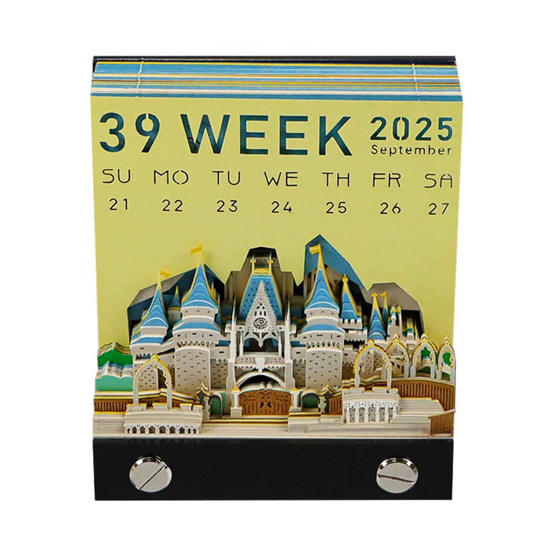 3D Omoshiroi Block Memo Pad Notepads Magical Calendar Magic Castle Sakura Tree Sticky Note Luxury Novelty Gift Items