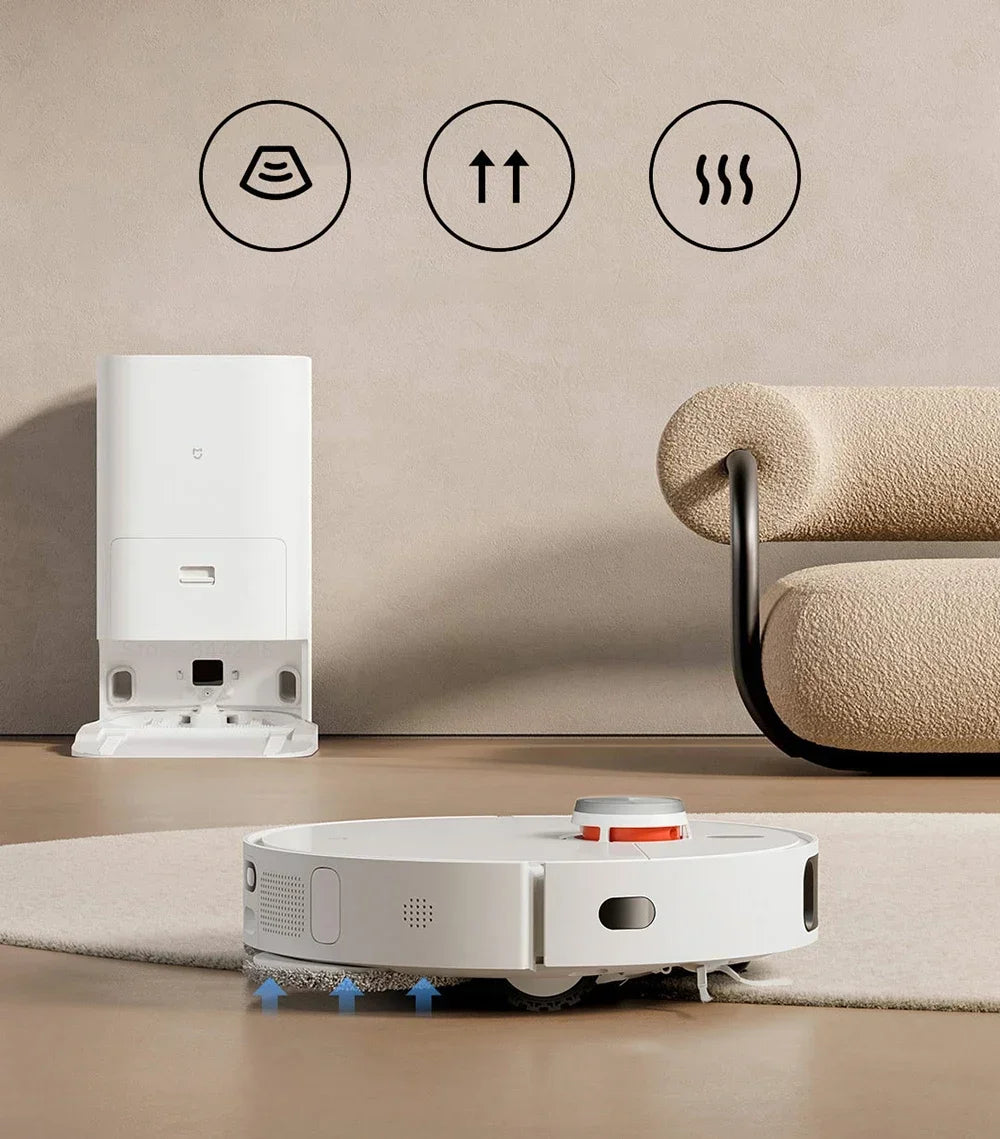 Aspiradoras robot XIAOMI MIJIA Omni 1S B116 Mop Base inteligente Máquina de eliminación de suciedad Recolección de polvo Autolimpieza Base vacía