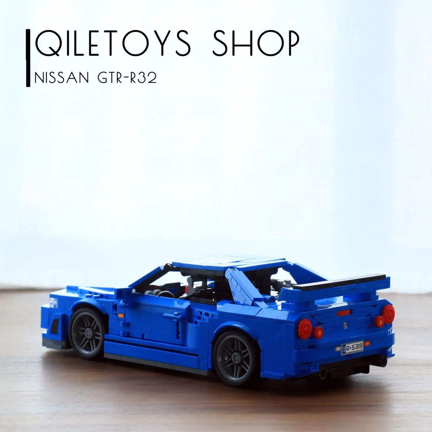 Technical building block bricks japan sport car nissans GTR R34 JDM retro model pull back vehicel toys collection for boys gifts