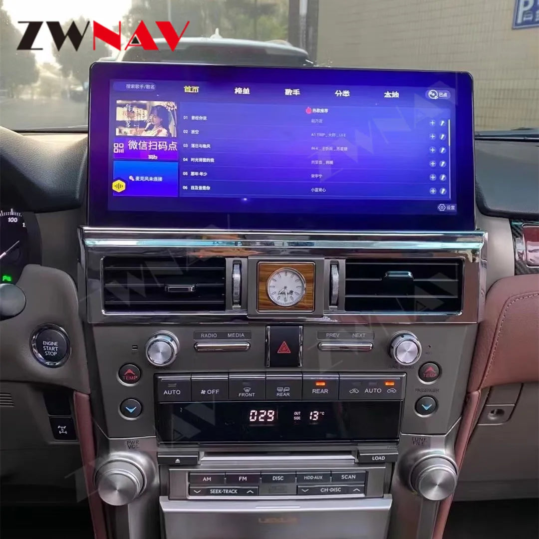Radio para coche Android con pantalla IPS HD de 12,3" para Lexus GX460 GX400 2010-2020, reproductor multimedia, autorradio, navegación GPS, unidad principal 2 Din