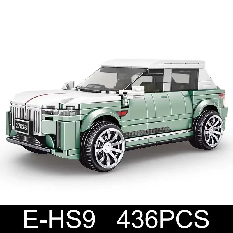 Yuxing-modelo mini-coche famoso, modelo de carreras deportivas, ocho cuadrículas, juguetes educativos para niños, bloques de construcción ensamblados