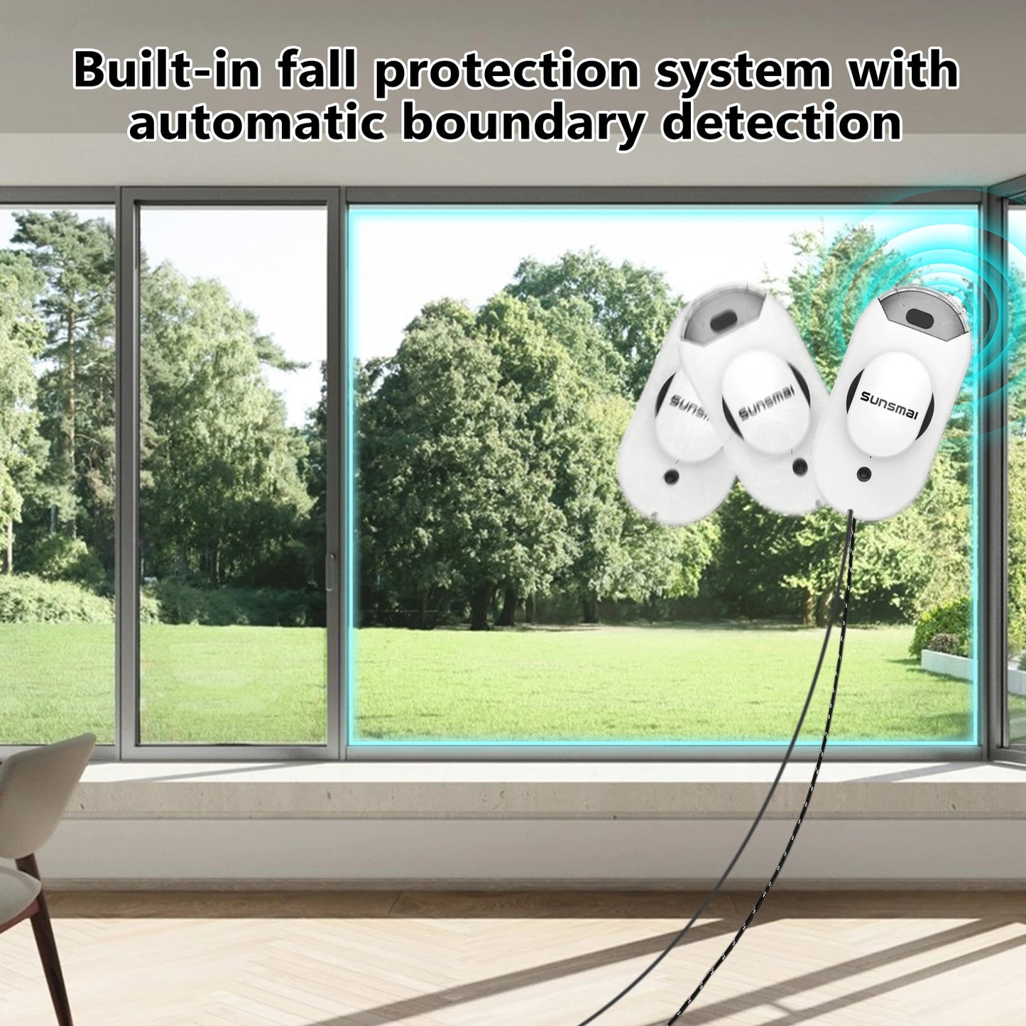 SUNSMAI Robot Window Cleaning Machine Window Washing Robot Double Sided Water Spray Type Window Cleaning Robot