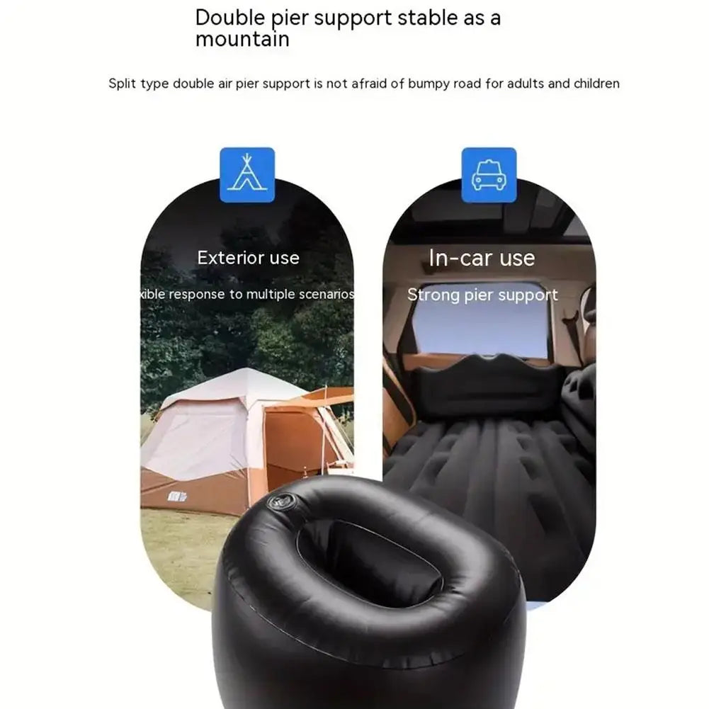 Cama inflable portátil para viajes en automóvil de 174*126 cm, colchón para acampar al aire libre, colchón de aire plegable trasero para automóvil, accesorios para automóvil