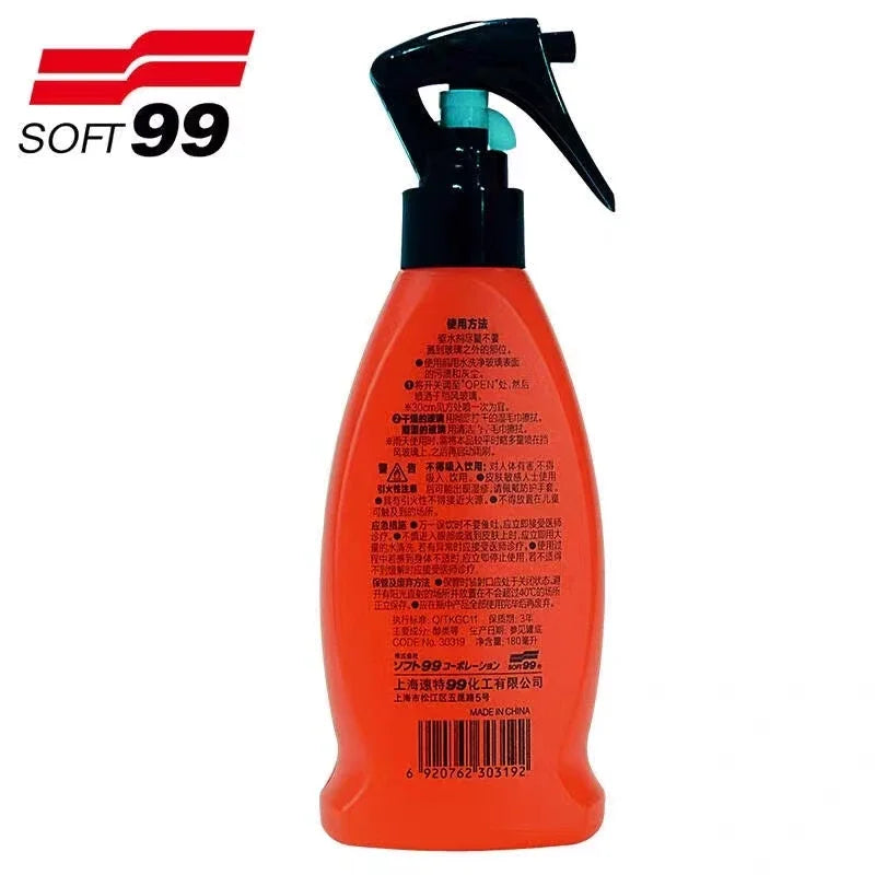 Vidrio para parabrisas de automóvil Soft99 Japan Ultra Glaco de 180 ml, repelente de agua y lluvia, revestimiento hidrofóbico antilluvia para vidrio de automóvil