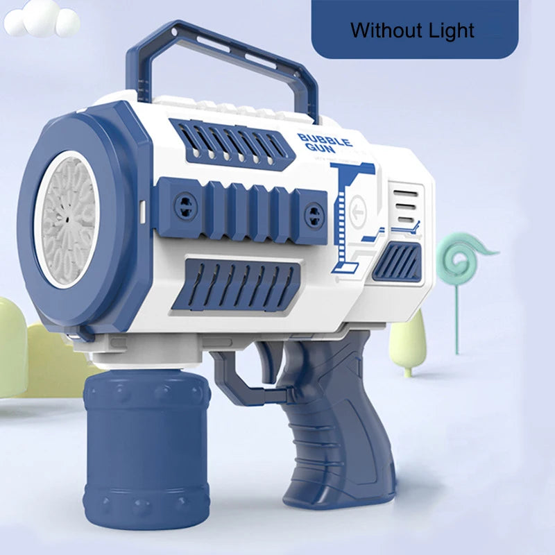 Pistolet à bulles automatique Machine à bulles de savon électrique LED N-Hole Bubble Maker Blower Bubble Guns Jouet Jeu de plein air Cadeau de fête de mariage
