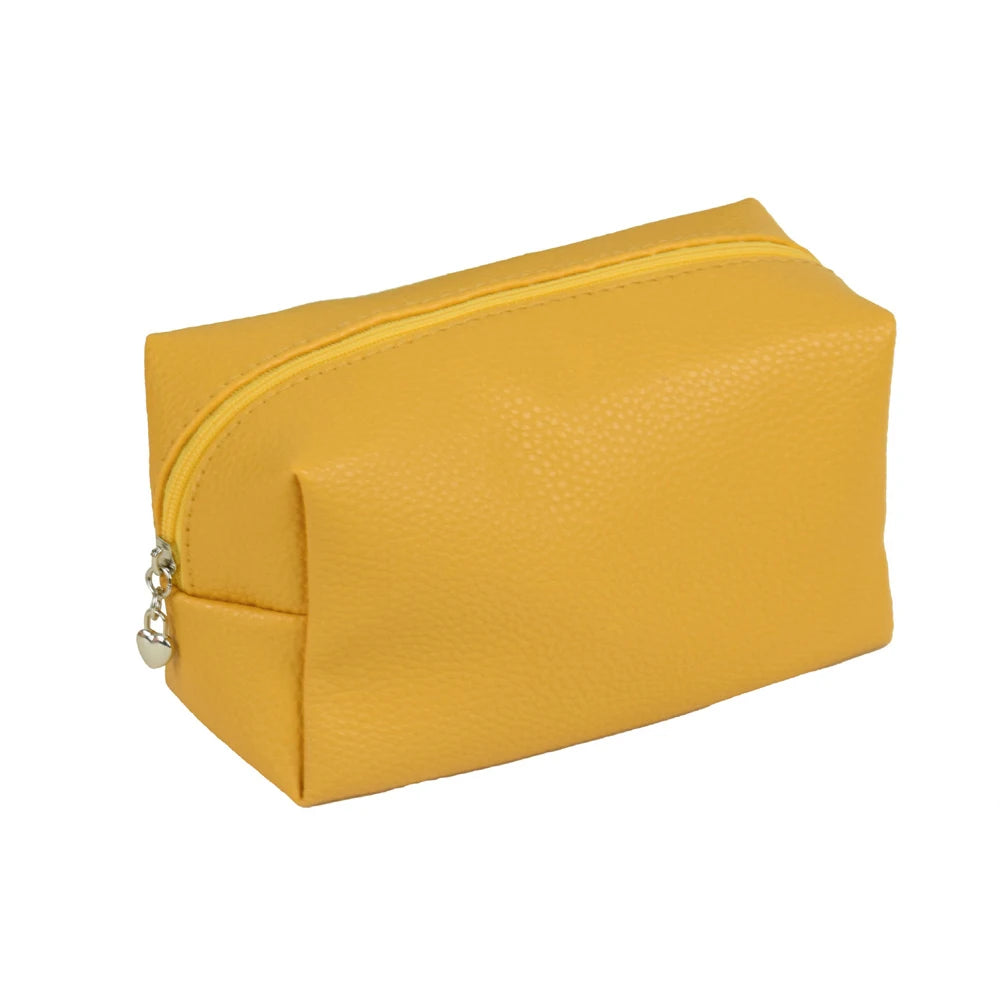 1 ~ 10 piezas de neceser pequeño para mujer, de piel sintética, resistente al agua, con cremallera, bolsa de maquillaje, organizador de maquillaje de viaje, estuche de belleza