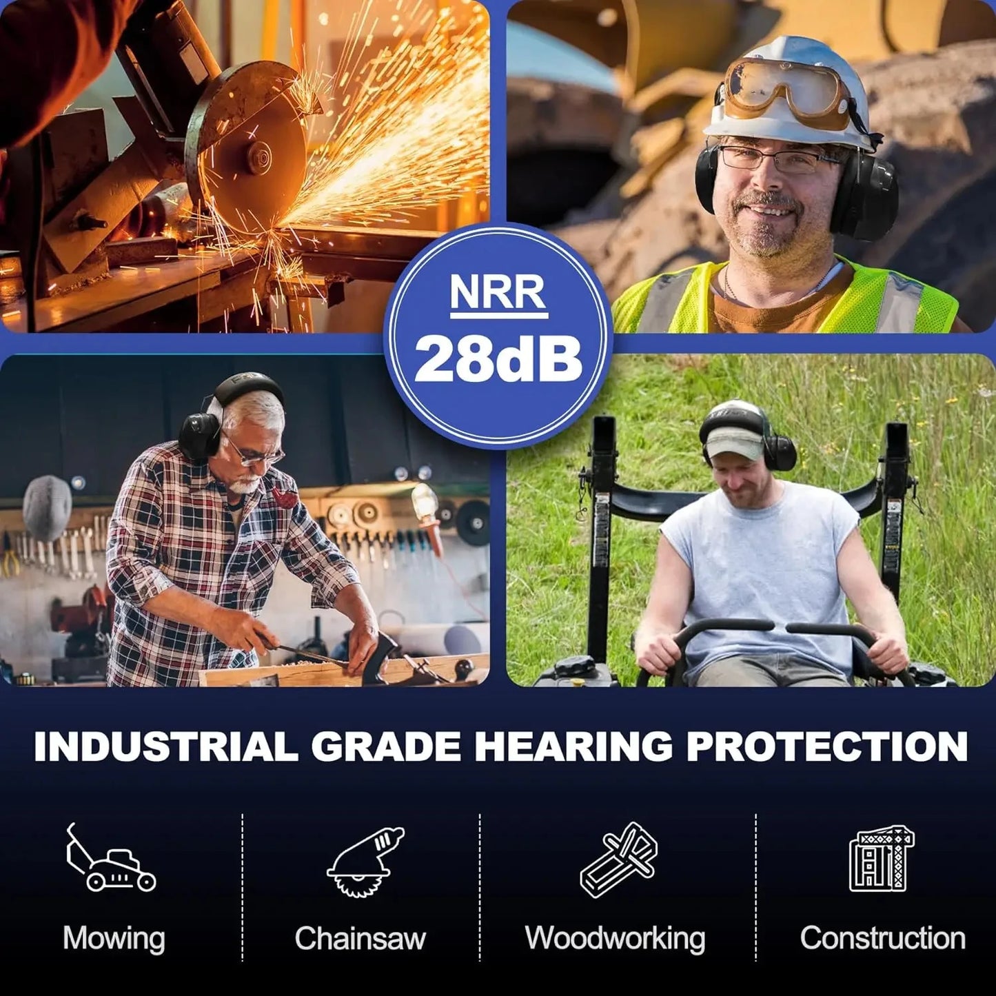 Auriculares de seguridad para el trabajo, antirruido, para el trabajo, para aprender, dormir, para carpinteros, para disparar, protección auditiva, auriculares portátiles