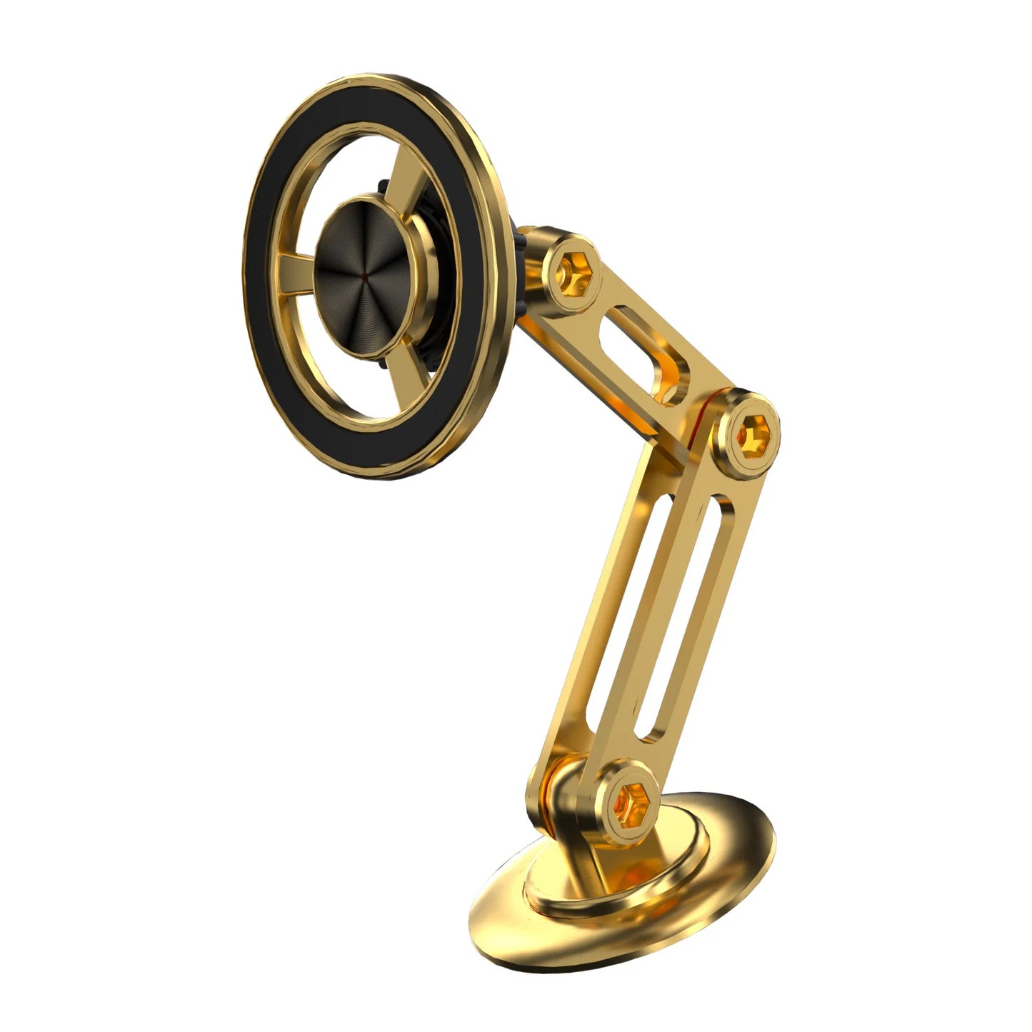 Aluminum alloy magnetic car phone holder, universal 360 ° rotatable shock-absorbing telescopic folding phone holder Accessories