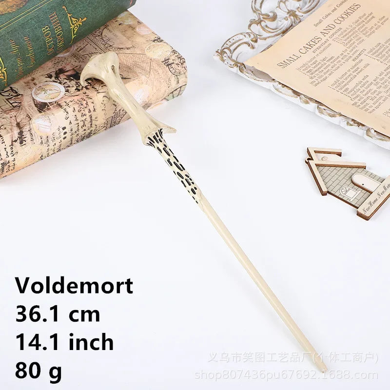 36 Styles Harry Magic Wand Resin Material Built in Steel Core Dumbledore Staff Cosplay Voldemort Props Christmas Gift Kid