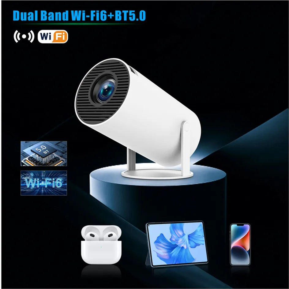 2024 new HY300 Pro plus Projector Android 4K 1280*720P Dual Wifi Video Portable Outdoor home hd led proyector cine en casa