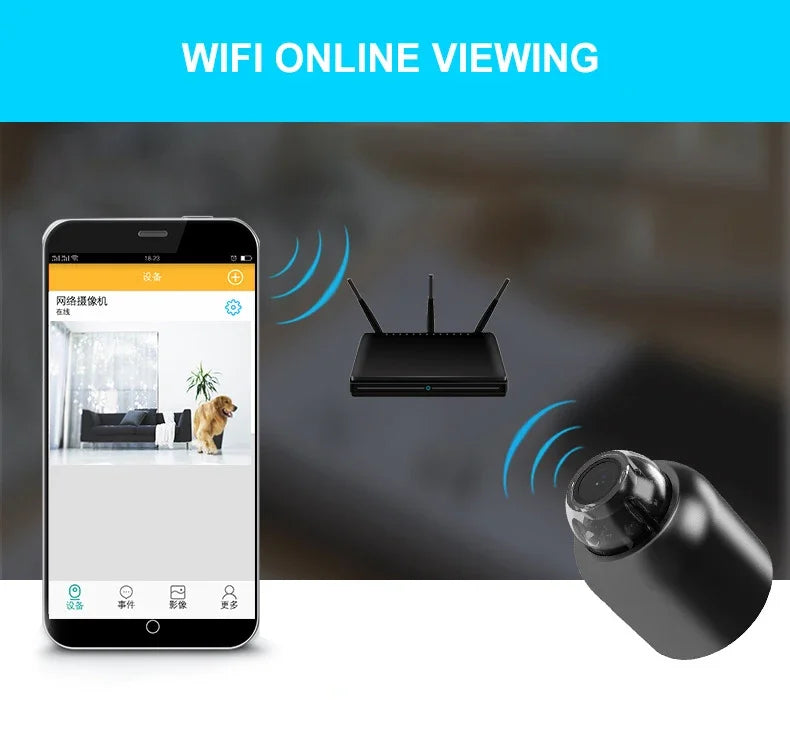 Mini cámara WiFi HD de 1080P para seguridad en interiores, vigilancia, monitor para bebés, videocámara con visión nocturna, cámara IP, grabadora de audio y video