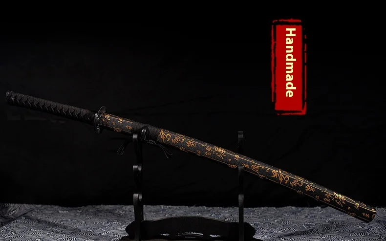 Tai Sword Katana Oriental Draw Sword with Sheath Tang Hengdao Wooden Sword Ancient Style Children's Toy Bamboo Wooden