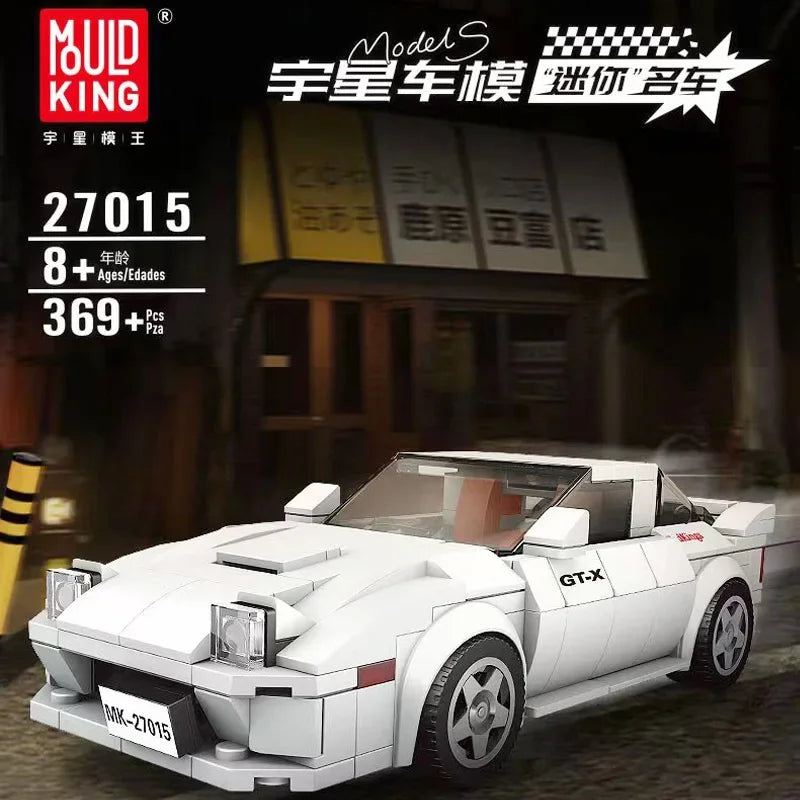 Yuxing-modelo mini-coche famoso, modelo de carreras deportivas, ocho cuadrículas, juguetes educativos para niños, bloques de construcción ensamblados