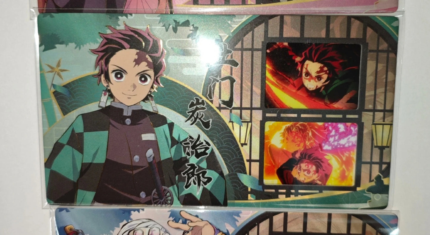Anime Demon Slayer Quicksand Cards Kanroji Mitsuri Kochou Shinobu Iguro Obanai Uzui Tengen Collection Cards Birthday Gifts Toys
