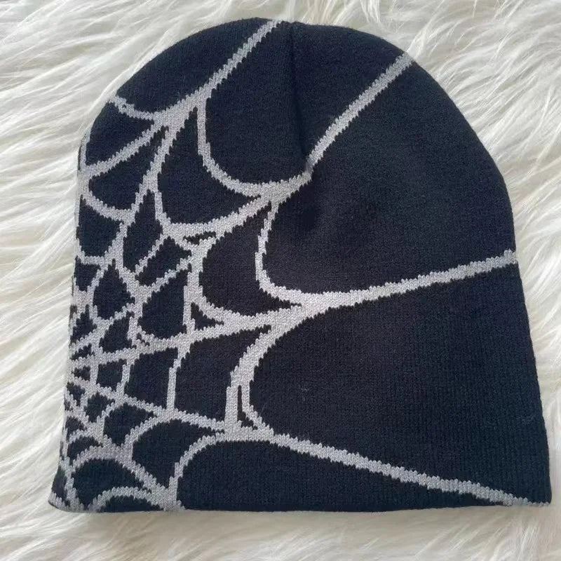 Bonnet Y2k 2024 Automne Hiver Femmes Chapeaux Chauds Pour Hommes Mode Dessin Animé Spide Casquette Brodée En Laine Douce Homme Hip Hop Bobble Chapeau