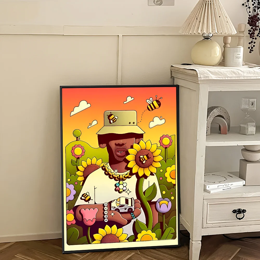 Rapper Tyler The Creator DIY Sticky Poster Waterproof Paper Sticker Coffee House Bar Home Decor