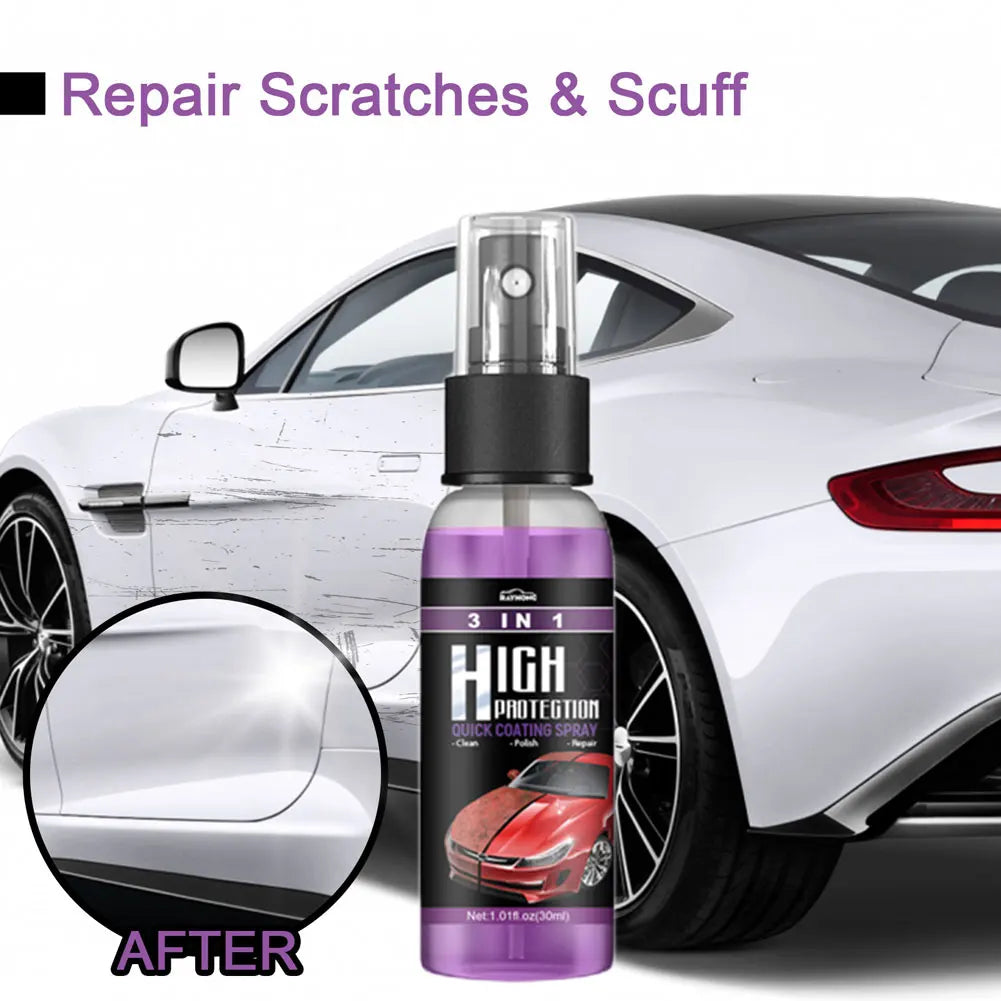 3 In 1 Car Ceramic Nano Coating Liquid Nano Crystal Hydrophobic Layer Polishing Paint Agent Car Polish Nanos Coatings 30/100ML