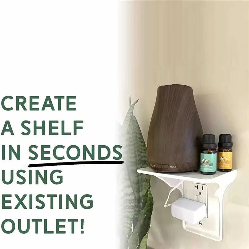 Bedside Storage Mobile Phone Holder Without Punching Socket Bracket Wall Living Room Switch Shelf Socket Plug Charging Bracket