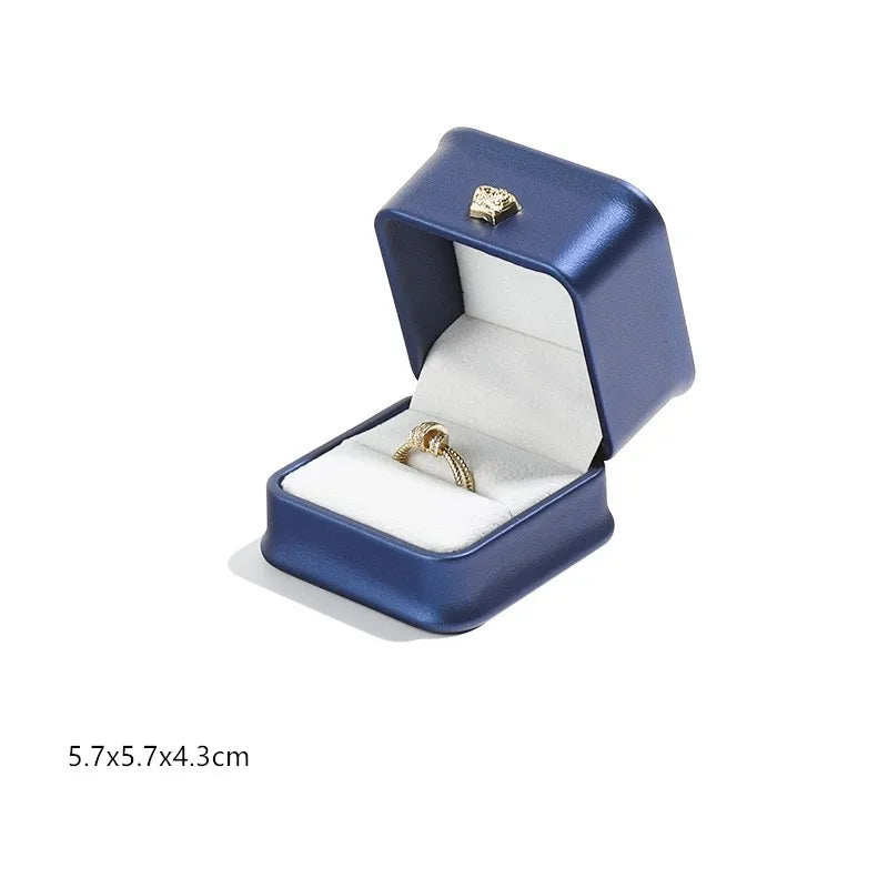 1 organizador de joyas de cuero, caja para anillos de boda, colgante, pulsera, collar, estuche de almacenamiento, embalaje de regalo, caja de exhibición al por mayor