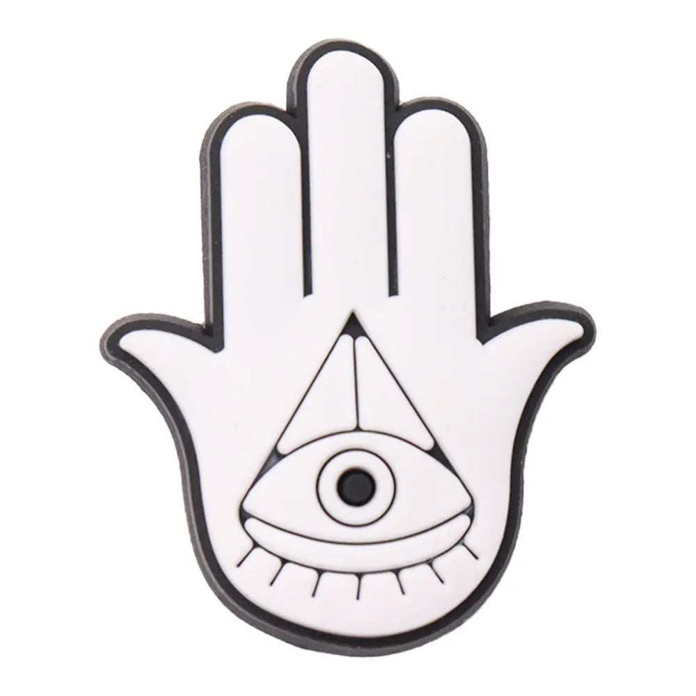 1 pieza de PVC negro para niña, sé amiga, mamá, vida, arcoíris, dijes para adultos, hebilla, zuecos, mezcla de decoraciones para zapatos, se adapta a la mochila