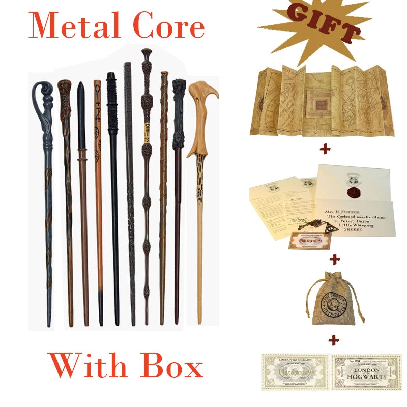 27 Kinds Wands with Map Letter 2 Tickets Necklace Cloth Bag and orginal Box