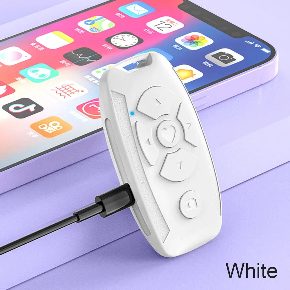Recharegable Bluetooth Remote Control Button Wireless Controller Selfie Camera Stick Shutter Release For Phones e-book Page Turn