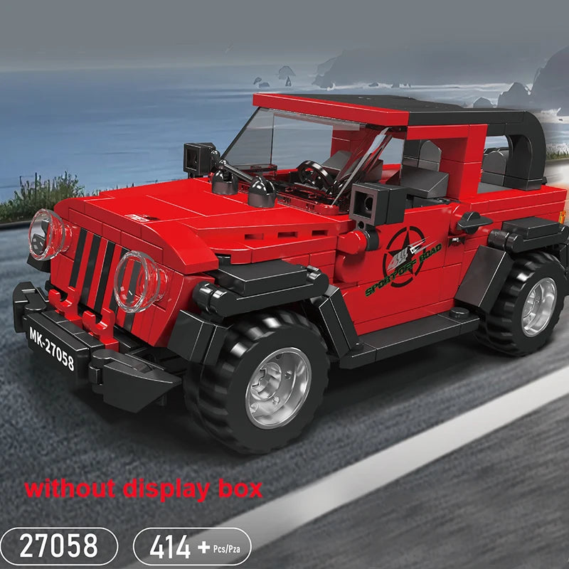 Technical Moc Car City Speed Champion Sports Car Racing Vehicle Building Blocks Brick Educational Construction Toys