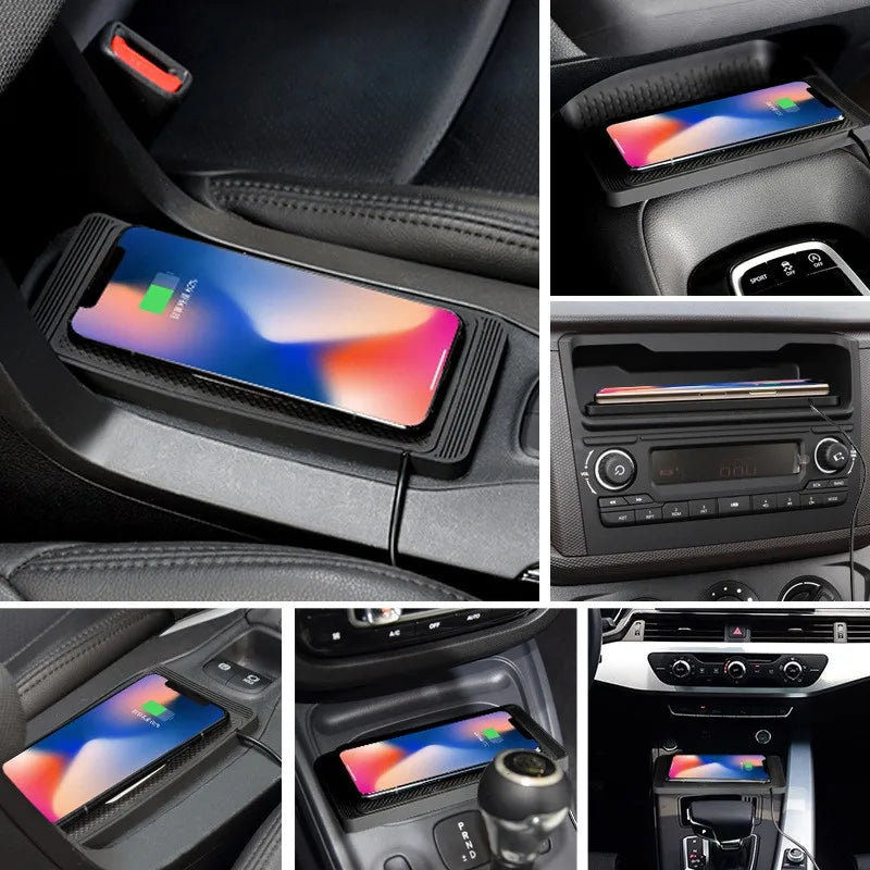 Alfombrilla de silicona antideslizante 2 en 1 de 15 W para salpicadero de coche, soporte de carga rápida, cargador inalámbrico Qi, base de carga para iPhone y Samsung