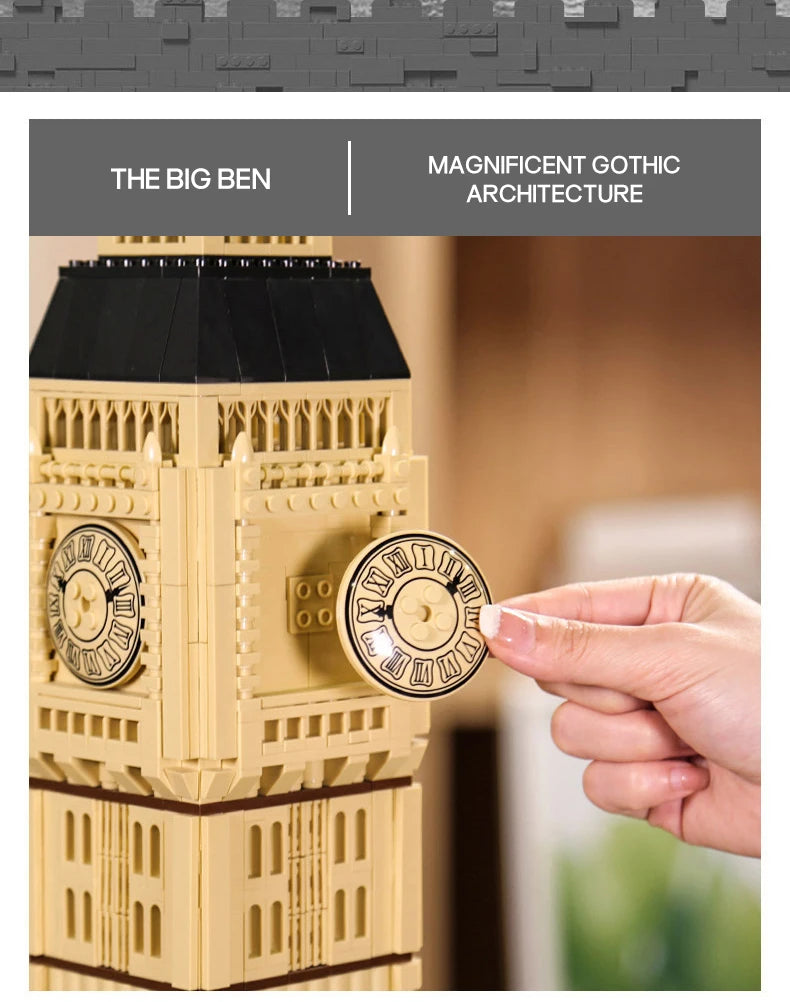 1666 pièces Briques Modèle Londres Big Ben Blocs de Construction Architecture Mondiale Construction Créative Cadeau Jouets Pour Enfants Adultes 5216