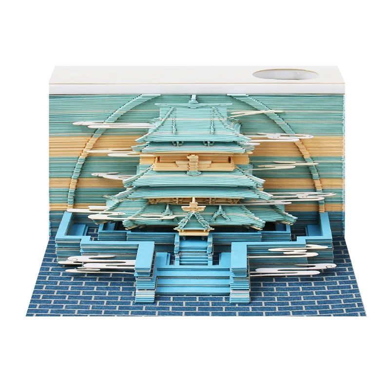 3d calendar 2025 memo pad 3d sticky pads crafting new Year's gift paper art 3d sculpture desk accessories small gifts for guests