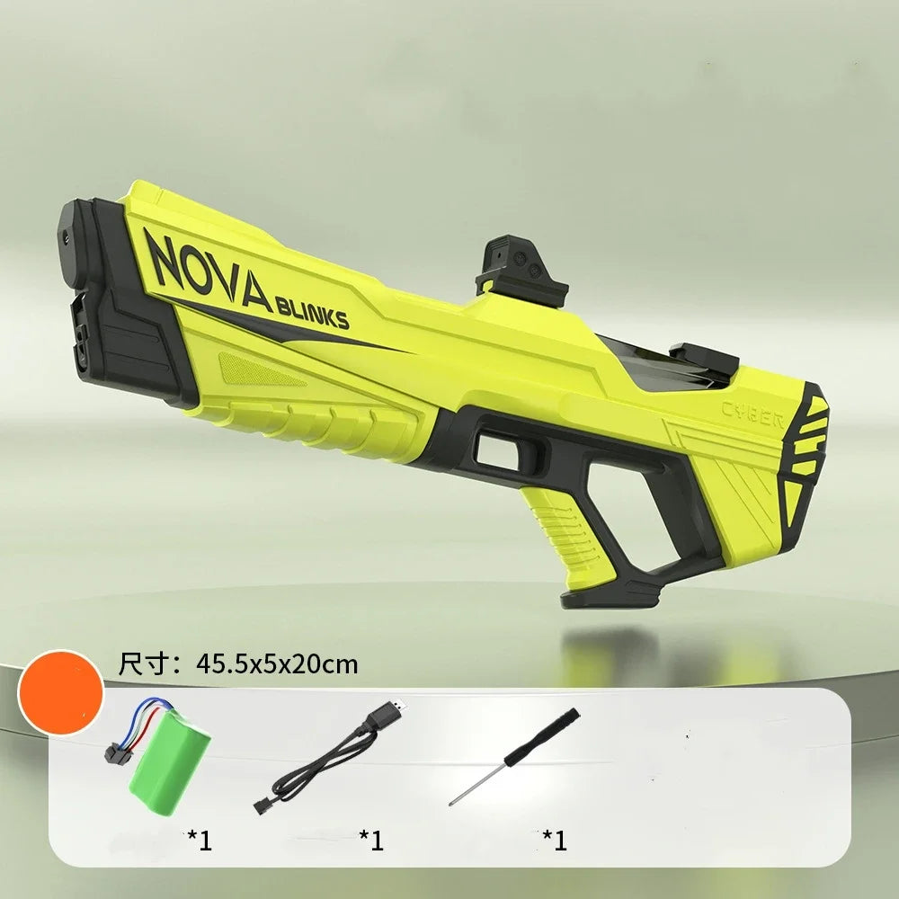 Pistola de agua automática KR con LED de gran capacidad, pistola de agua para disparar, juguetes de verano para piscinas al aire libre para niños