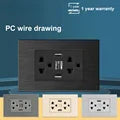 15 A/20 A 110 V-250 V Estados Unidos 1 2 enchufes Autenticación UL Toma estándar de EE. UU. Toma de corriente de América del Norte Interruptor de pared