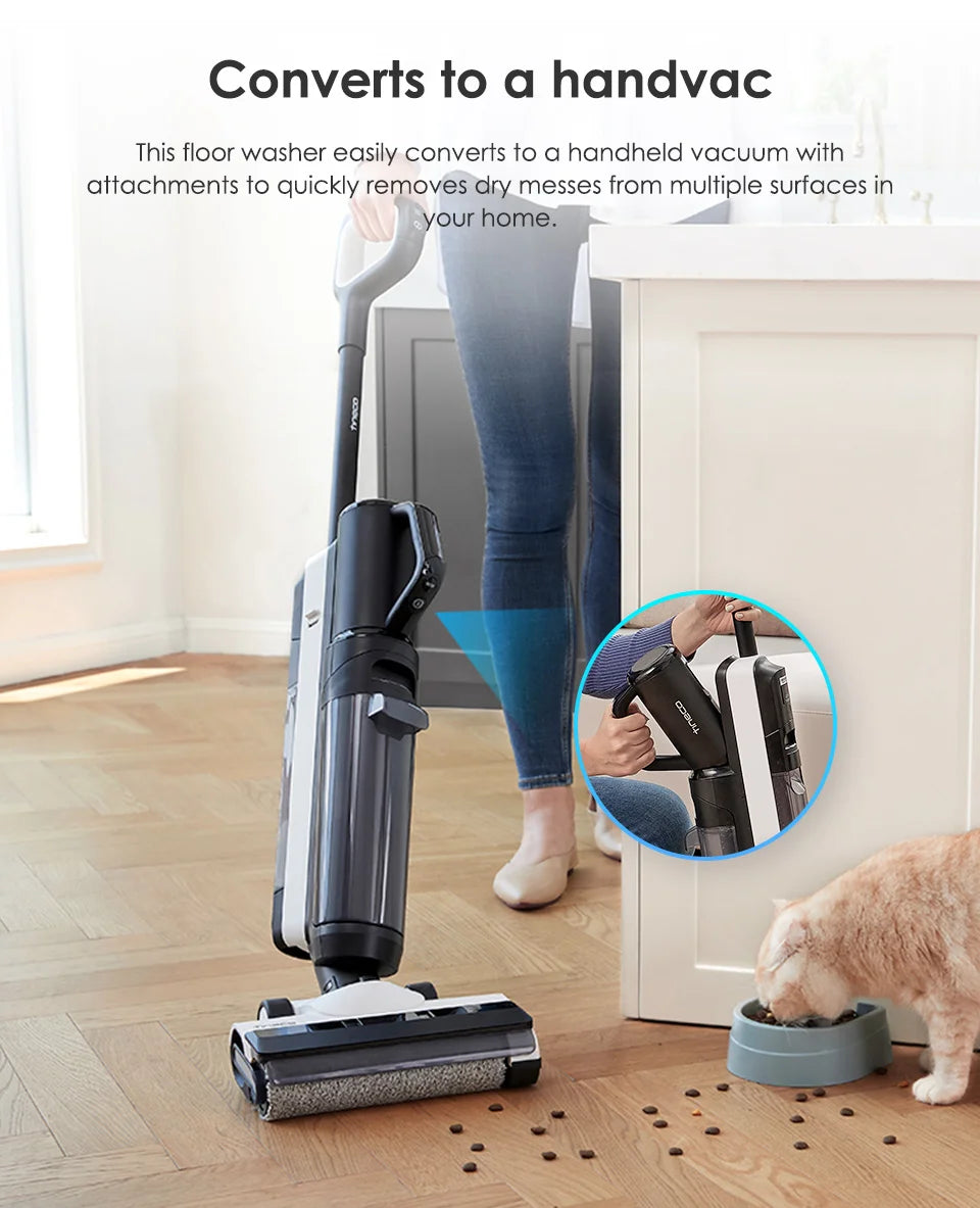 Tineco Floor One S5 Combo Wet Dry Vacuum Cleaner Cordless Smart Floor Washer Upright Home Electric Mop Wireless Self-Cleaning