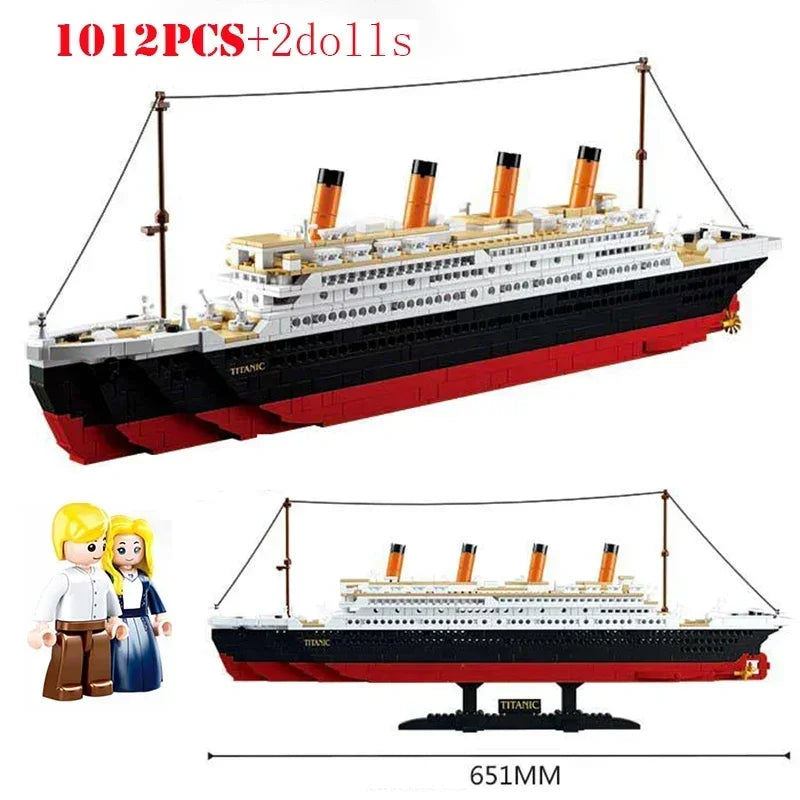 RMS Titanic Cruise Boat Ship Building Blocks Sets,10294 Compatible Bricks City Model Building Kits 3D Hobbies For Children Toys