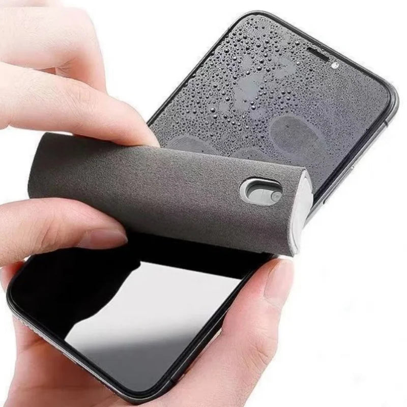 2In1 Microfiber Screen Cleaner Spray Bottle Set for Phone Ipad Screen Dust Removal Clean Cloth Wipe Iphone Cleaning Glasses Wipe