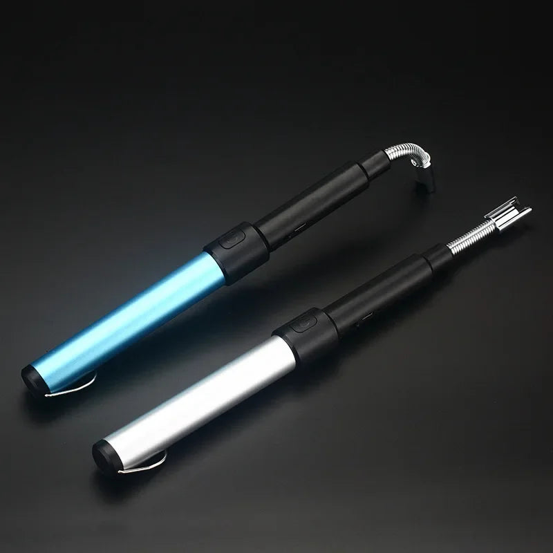 Ultra long telescopic arc ignition gun, kitchen extended igniter, outdoor barbecue camping, cross-border pulse lighter,windproof