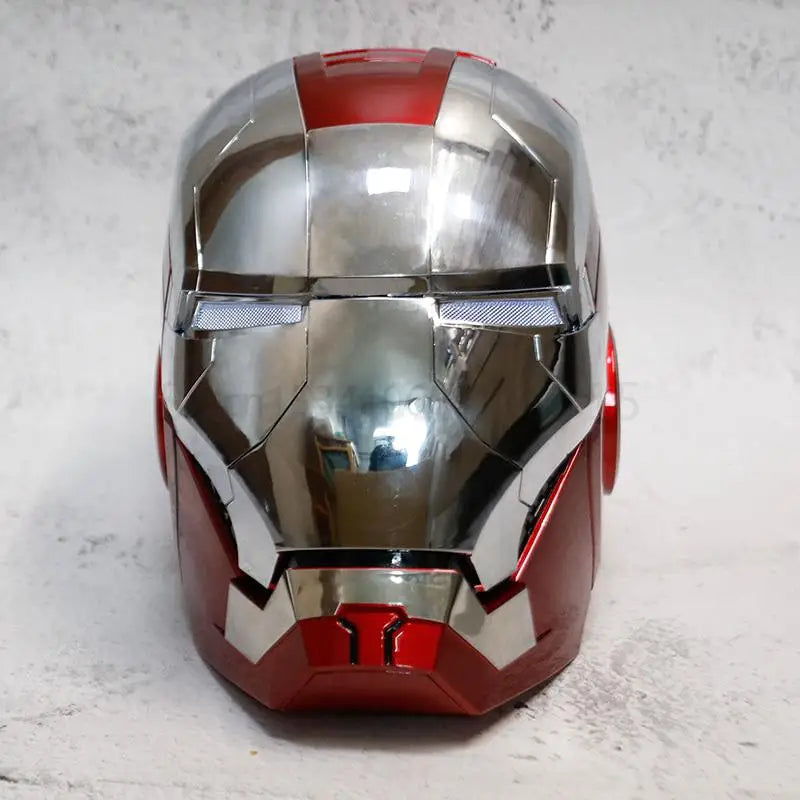 2024 New 1:1 Marvel Iron Man Mk5 Electric Helmet Multi-piece Opening And Closing Helmet Voice Control Eyes Model Adult Toy Gifts