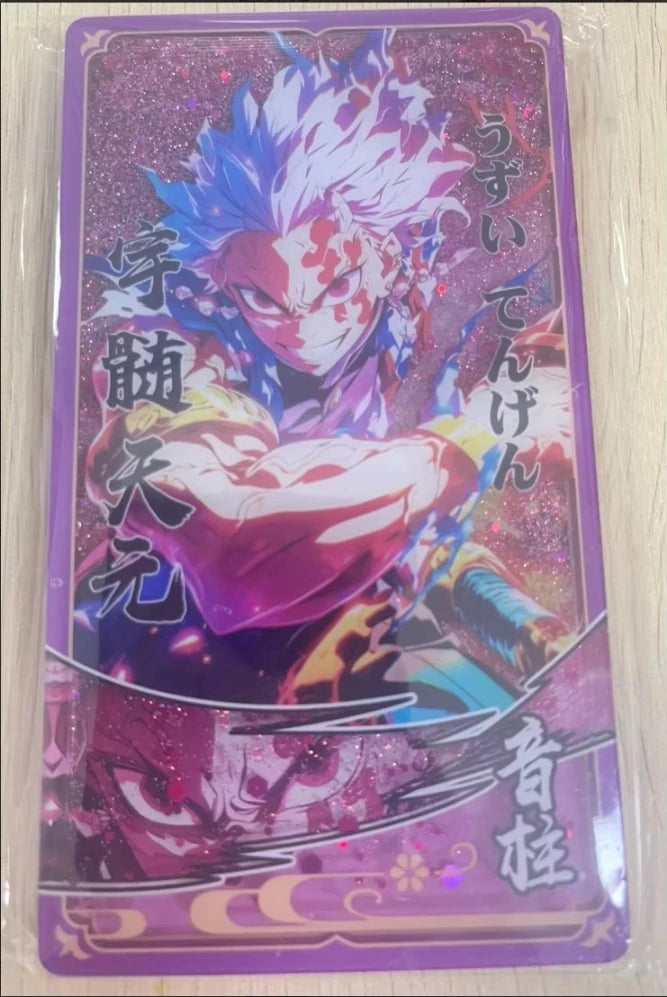 Anime Demon Slayer Quicksand Cards Kanroji Mitsuri Kochou Shinobu Iguro Obanai Uzui Tengen Collection Cards Birthday Gifts Toys
