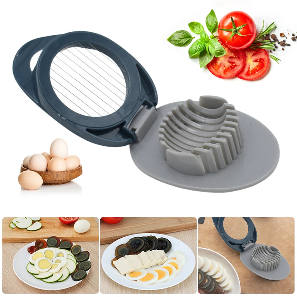 1 cortadora de huevos de mano, cortadora de champiñones y tomates, accesorios de cocina, cortador de verduras, cuchillo, dispositivo