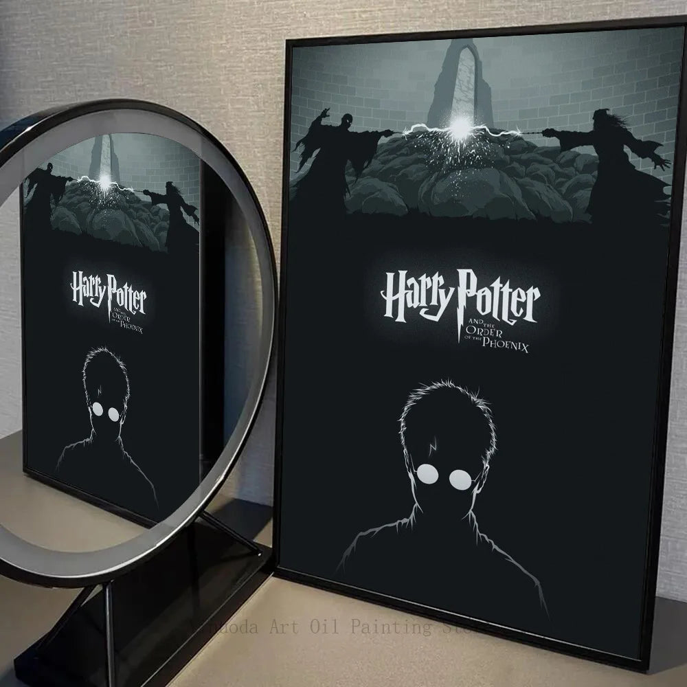 1 póster de Harry Potter autoadhesivo de papel impermeable para decoración de pared de cafetería, bar y habitación