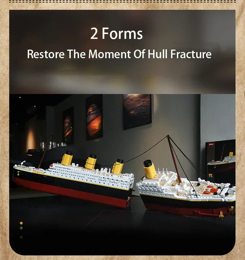 RMS Titanic Cruise Boat Ship Building Blocks Sets,10294 Compatible Bricks City Model Building Kits 3D Hobbies For Children Toys