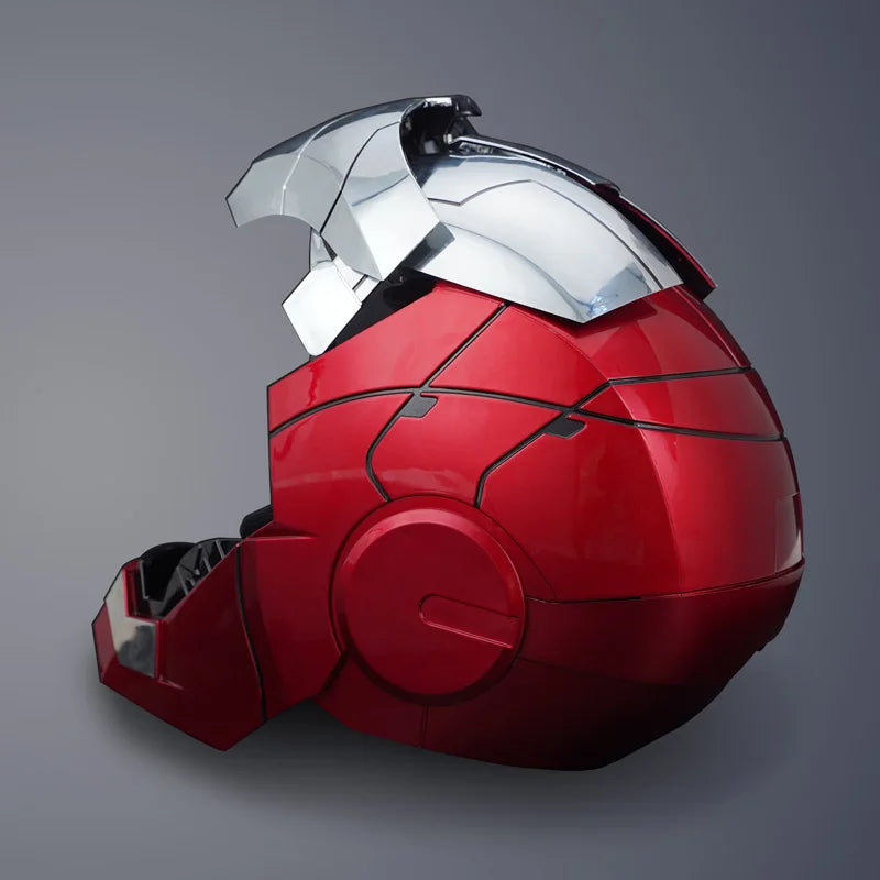 2024 New 1:1 Marvel Iron Man Mk5 Electric Helmet Multi-piece Opening And Closing Helmet Voice Control Eyes Model Adult Toy Gifts