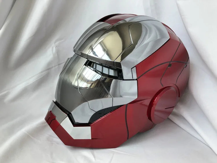 Avenger Iron Man Mk-5 Helmet Electric 1/1 Mk5 Helmet Remote & Voice Control Cosplay Light Led Ironman Action Figure Toys Gifts