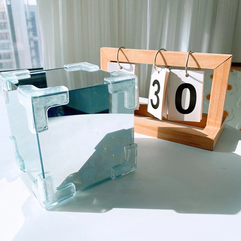 DIY Tulip Night Light Led Decorative Night Lamp Magic Cube Table Lamp and Mirror 2 in 1 for Birthday Gifts and Christmas Present