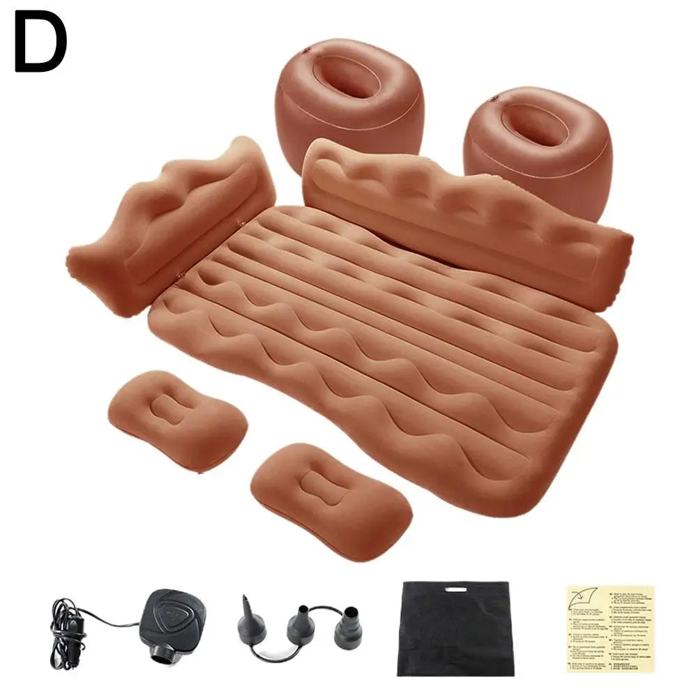 Cama inflable portátil para viajes en automóvil de 174*126 cm, colchón para acampar al aire libre, colchón de aire plegable trasero para automóvil, accesorios para automóvil
